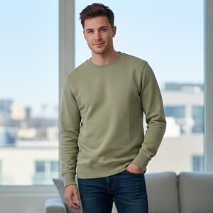 CLUB MONACO Mens sage green crewneck sweatshirt size extra small